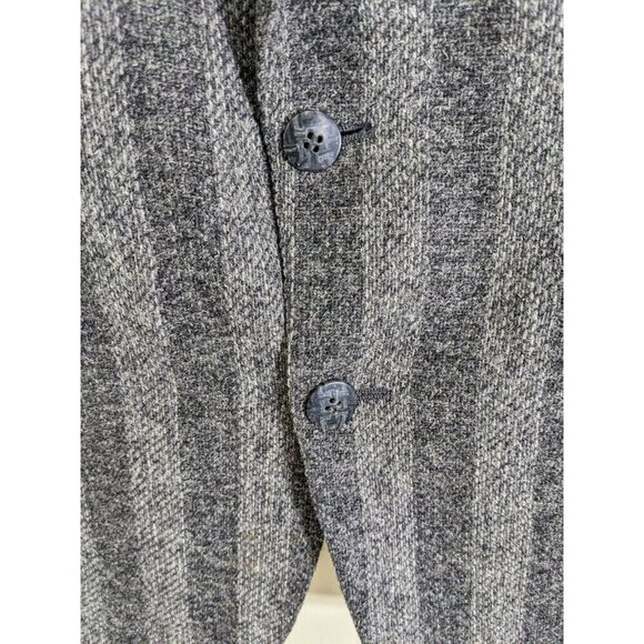 Vintage Mens 2 Button Blazer Jacket Sz 43 Regular Gray Virgin Wool Nino Cerruti - Picture 3 of 10